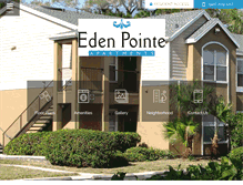 Tablet Screenshot of edenpointeapartments.com